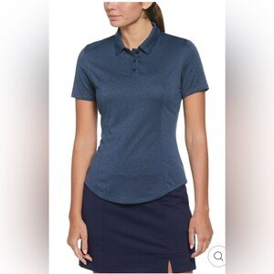 Callaway Heather golf polo Women's blue Shirt short sleeves medium